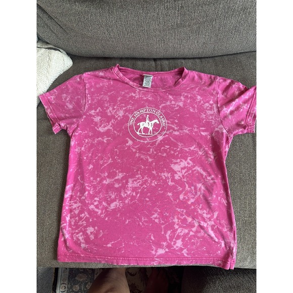 Kavio! Other - Vintage Pink Tie Dye Hampton Classic Shirt Youth M 10-12 Horse Show Equestrian